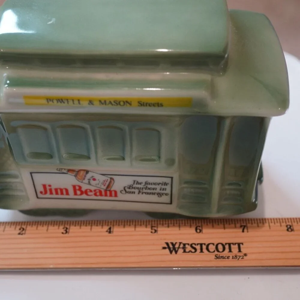 Vintage Jim Beam 1968 Whiskey Bottle Powell & Mason Trolley Cable Car San Franci